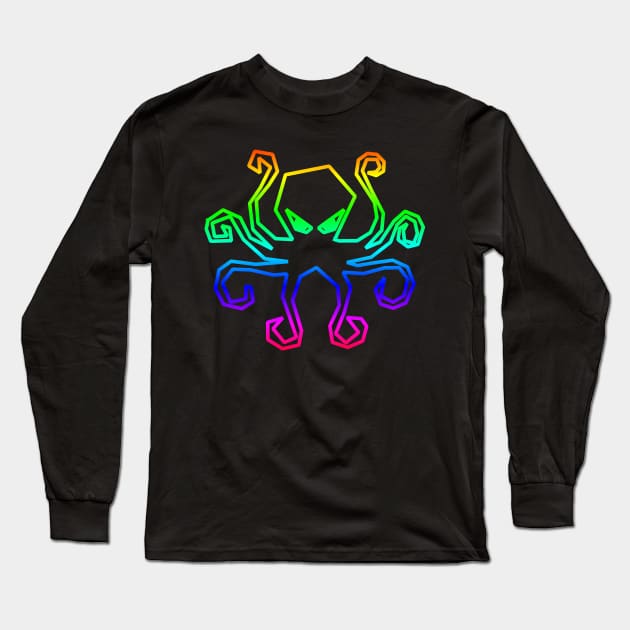 Rainbow Octopus Long Sleeve T-Shirt by Shrenk